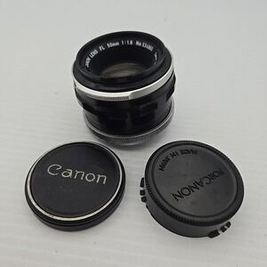 Canon FL 50mm Lens with Black and Silver Finish